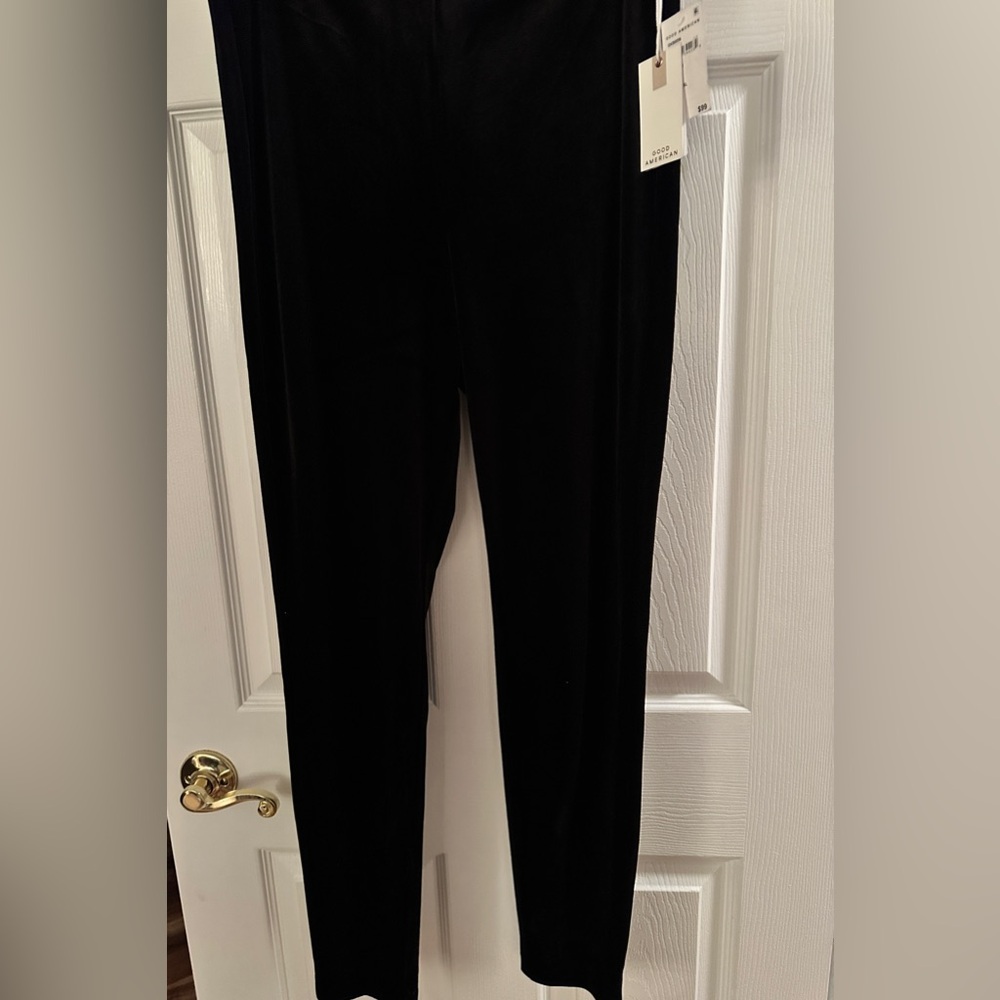 NWT GOOD AMERICAN VELVET PULL-ON PANTS